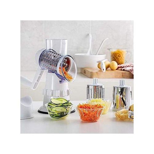 product_image_name-Generic-Râpe à Fromage et Coupe-Légumes Rotatif Manuel – 3 Lames Interchangeables en Acier Inoxydable-1