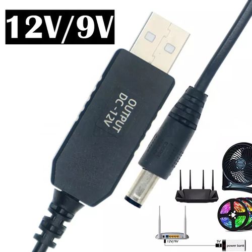 Câble de convertisseur de puissance femelle USB A mâle vers 12 V