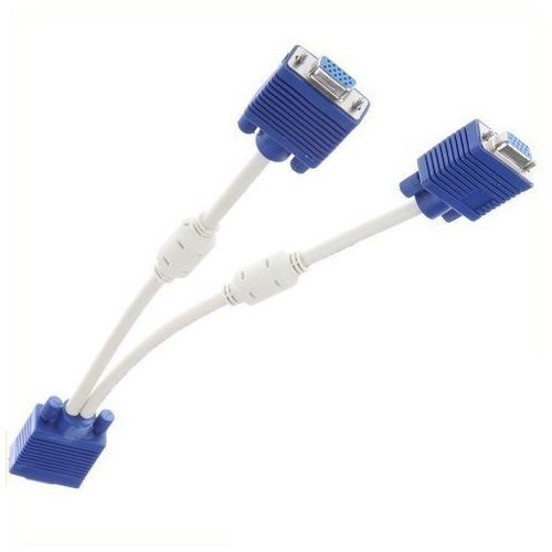 Generic Vga to 2 VGA Câble Vga Double Ecran - Câble Vga vers 2 VGA // Bi- écran Moniteur à prix pas cher