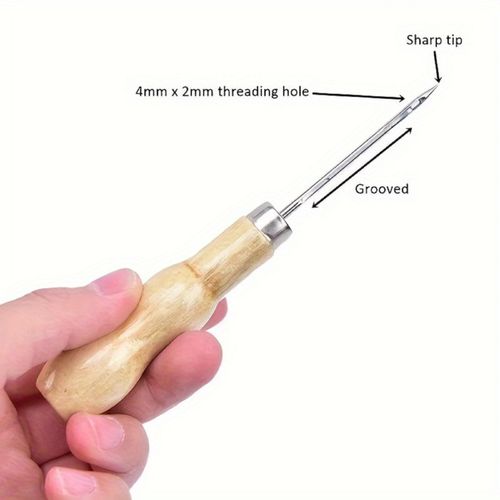 product_image_name-Generic- Crochets à coudre avec manches en bois, idéales pour la couture à la main rapide sur toile et les réparations de cuir.-8