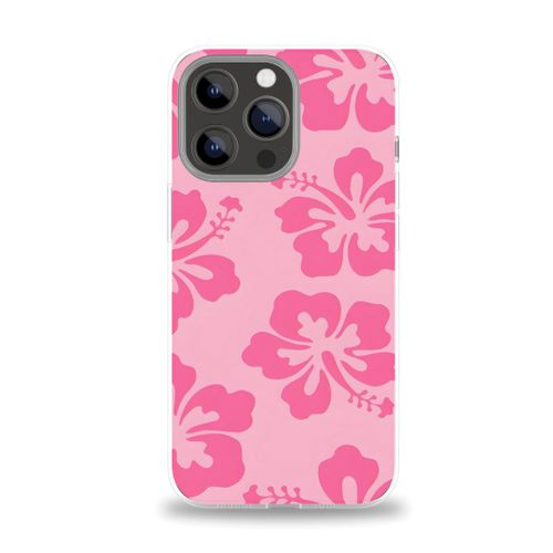 Generic Pink Hibiscus - Compatible avec 14 Pro Max