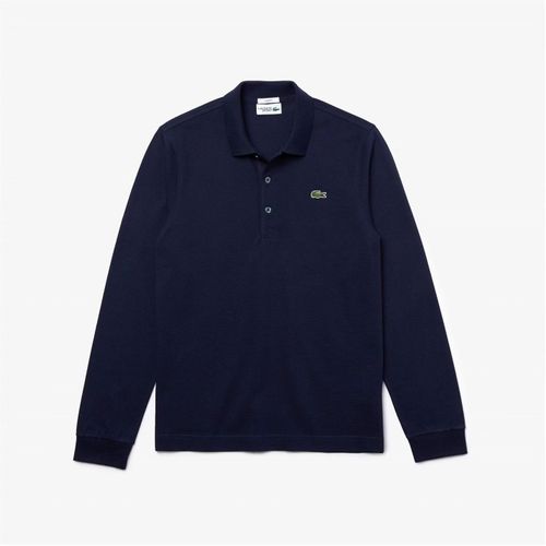 Polo lacoste slim fit bleu marine best sale