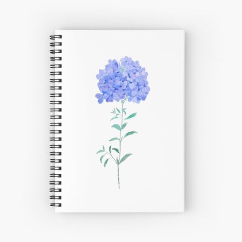 product_image_name-Generic-blue purple Plumbago auriculata flower water color Spiral Notebook Bloc note-1