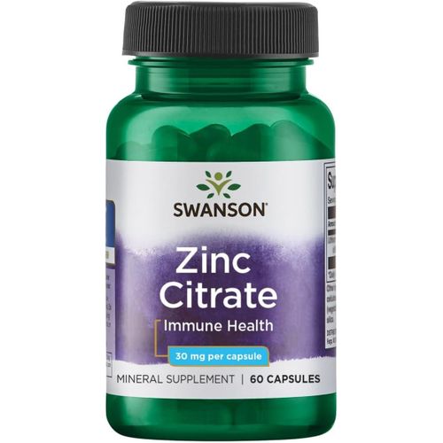 product_image_name-Swanson-Swanson, Citrate de zinc, 30 mg, 60 capsules, Zinc Citrate, Immune Health -3