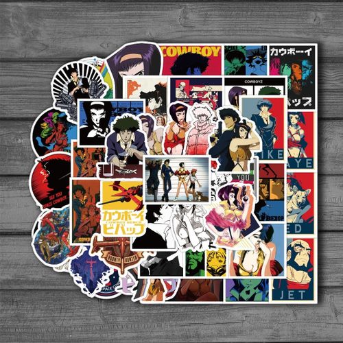 Generic Autocollants dessin animé japonais Cowboy Bebop, étiquette  autocollante pour Skateboard, ordinateur à prix pas cher