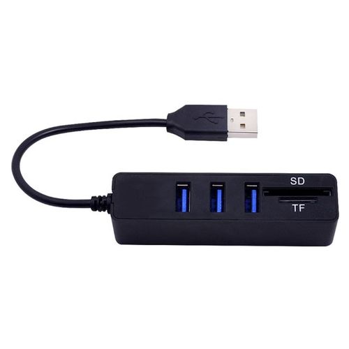 Generic Multi USB Répartiteur 3 ports USB + lecteur de carte SD & TF,  adaptateur pour PC à prix pas cher