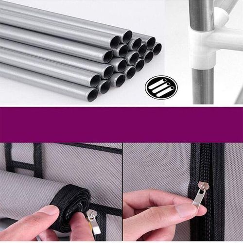 product_image_name-Generic-تخزين أحذية رمادي أنيق - سعة كبيرة قابلة للتعديل-2