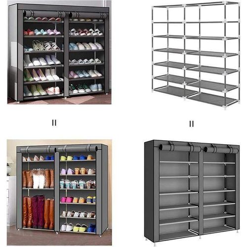 product_image_name-Generic-تخزين أحذية رمادي أنيق - سعة كبيرة قابلة للتعديل-8