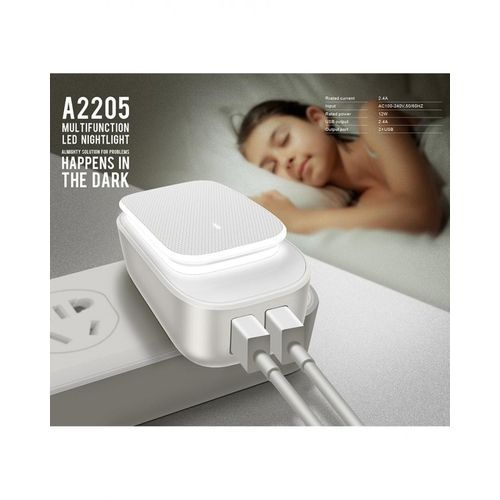 Ldnio A2205 Double USB Chargeur Mural Avec LED Lumière Pour Universal Voyage Adaptateur Pour Mobile Téléphone