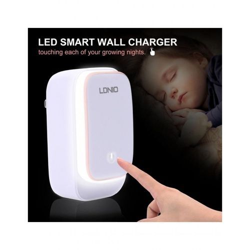 Ldnio A2205 Double USB Chargeur Mural Avec LED Lumière Pour Universal Voyage Adaptateur Pour Mobile Téléphone