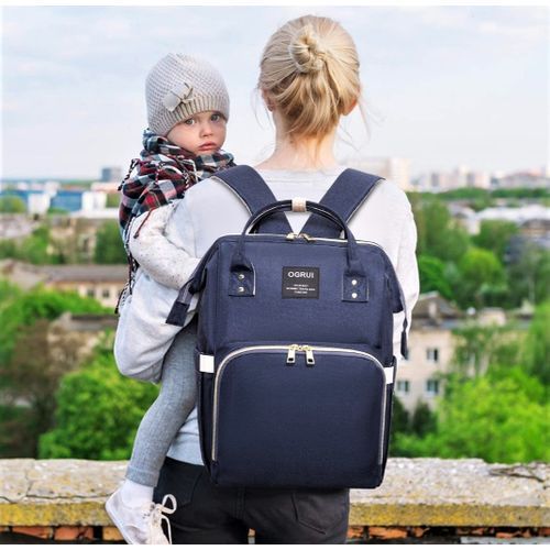 Generic Sac à dos à langer pour bébé bleu à prix pas cher