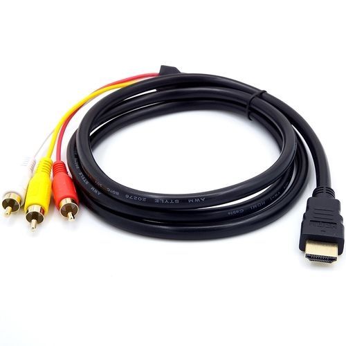 Generic HDMI Male To 3RCA AV Composite Male M/M Connector Adapter Cable Cord Transmitter