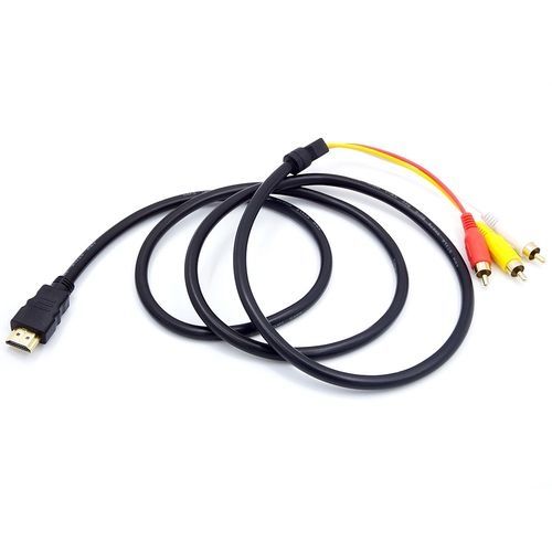Generic HDMI Male To 3RCA AV Composite Male M/M Connector Adapter Cable Cord Transmitter