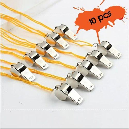 product_image_name-Generic-Sifflet professionnel en métal avec corde - Paquet de 10-1