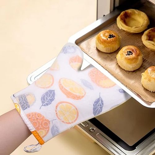 Gant de four Extra Long doublure en coton gants de cuisine gants de four  professionnels cuisson