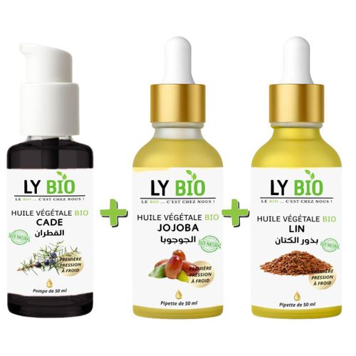 product_image_name-LY BIO-PACK HUILE CADE 50ML - POMPE + HUILE JOJOBA 50ML - PIPETTE + HUILE LIN 50ML - PIPETTE-1