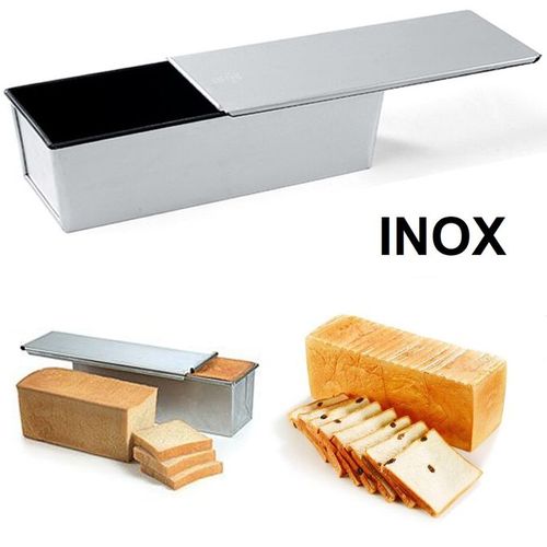 Generic Moule à pain de mie INOX antiadhésif avec couvercle à prix pas cher