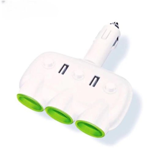 product_image_name-Generic-شاحن سيارة 3 في 1 XHANZ - ولاعة سجائر دوارة مع شحن سريع ذكي مزدوج USB-1