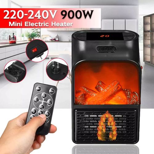 Generic Mini Chauffage électrique portable 900W Avec télécommande , Haute  qualité à prix pas cher