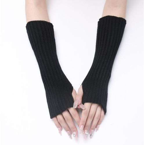 Allbestop Gants Chauds Mitaines Tricotées Dhiver,Gants Lumineux Bricolage  Mitaine Femme Noire Mitaines Femme Hiver Gants Gan