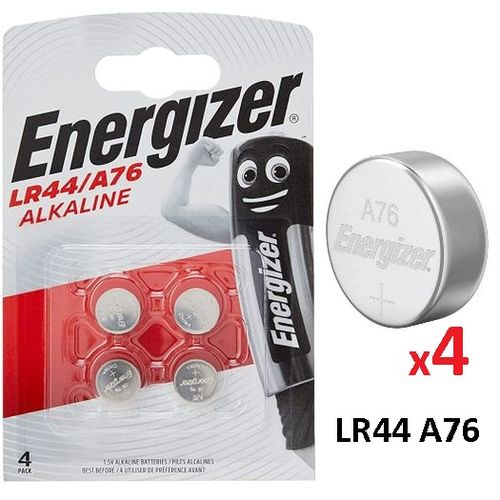 Energizer LR44 / A76 Pile Bouton pour Montre 1.5 volt Alcaline, 4