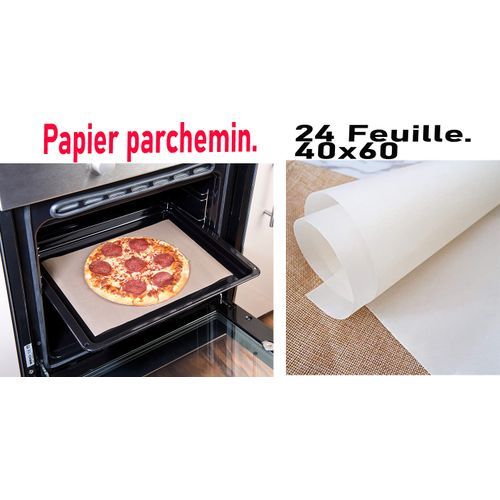 Generic Papier Cuisson pour la Cuisine Blanc, 40x60 Anti-adhésif 24 Feuille  à prix pas cher