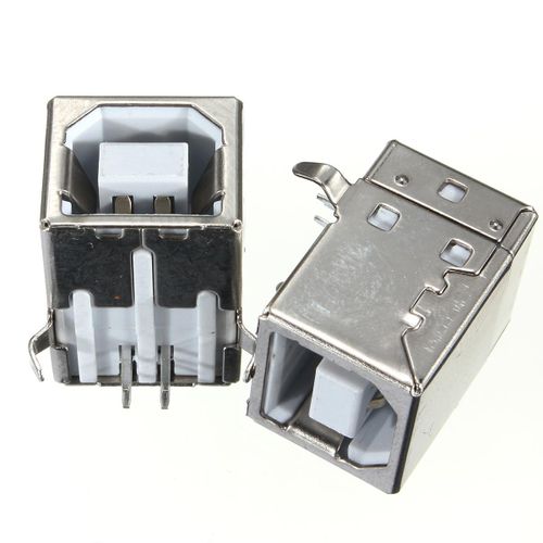 Universal 5 Pcs USB Type-B 90 Degree Right 4-pin Female Connector Jacks Socket PCB DIP