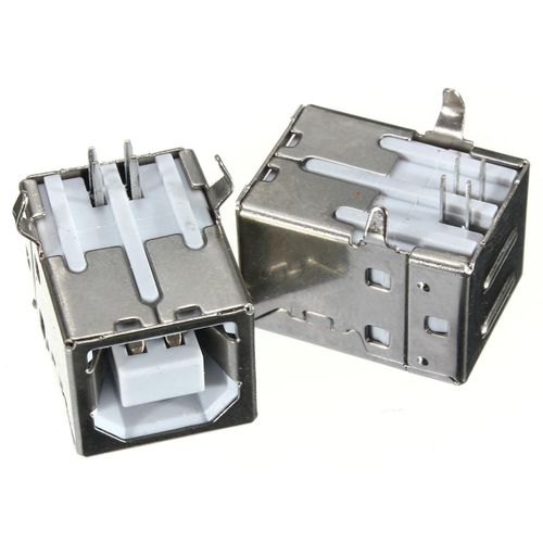 Universal 5 Pcs USB Type-B 90 Degree Right 4-pin Female Connector Jacks Socket PCB DIP