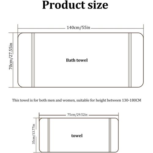 product_image_name-Generic-طقم من منشفتين سريعتي الجفاف للاستخدام في الحمامات، والسفر، والمنتجعات الصحية، والتمارين الرياضية، والشواطئ، والفنادق.-3