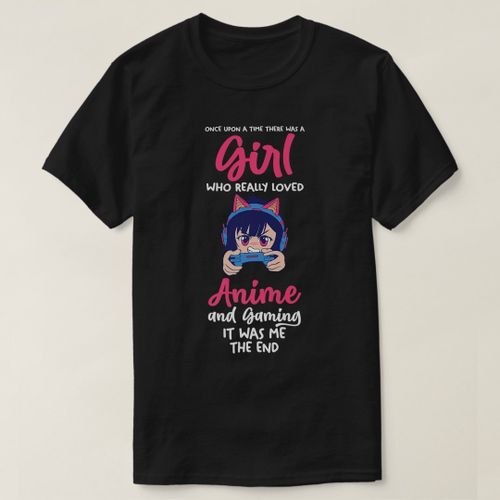 product_image_name-Generic-A girl who love gaming and anime T-Shirt-2