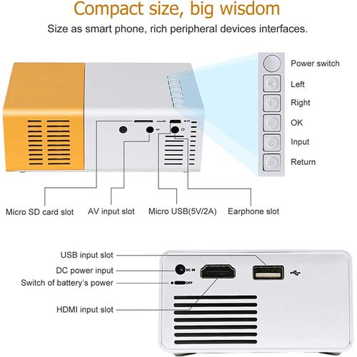 Generic Mini projecteur, projecteur de film portable pour iOS, Android,  Windows, PS5 à prix pas cher