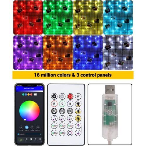 Sans Marque Guirlande Lumineuse Bluetooth - USB - App Control RGB - 10 M +  Télécommande à prix pas cher