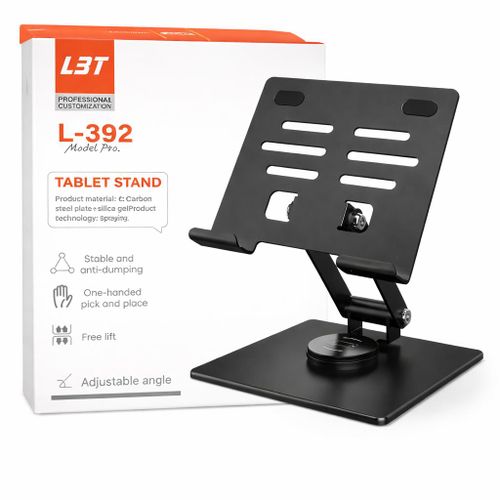 JUBORUI Support Tablette Col De Cygne Métal 360° – Bras Flexible 31,5 Cm, Base Lourde 800g Pour IPad, Samsung Galaxy Tab 4.7-13.5"