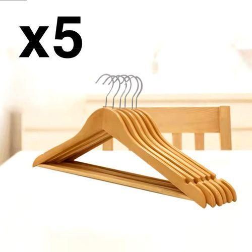 product_image_name-Generic-5 Cintres De Vêtements (Bois) bois naturel légèrement -1