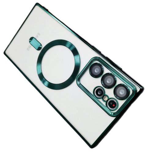 product_image_name-Case-Pochette MagsaFe pour Samsung Galaxy S23 ULTRA Silicone Simple Transparent Vert-3