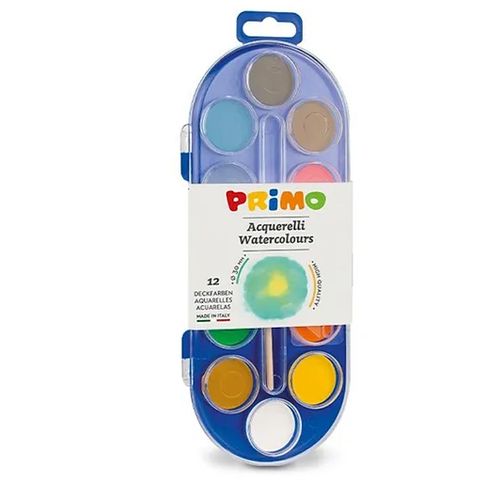 Primo Palette 12 couleurs de peinture aquarelle ,Pinceau & tube mélange à  prix pas cher