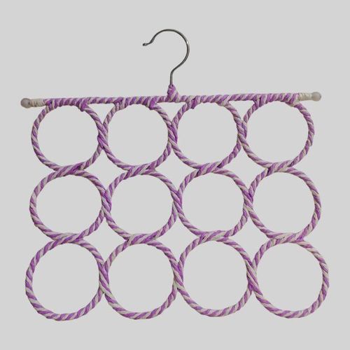 product_image_name-Generic-Porte-écharpe en corde à 12 anneaux, Cintre foulard ceinture et cravates-1