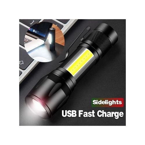Generic Lampe de poche rechargeable USB Portable puissant 3 Modes torche à  Zoom à prix pas cher