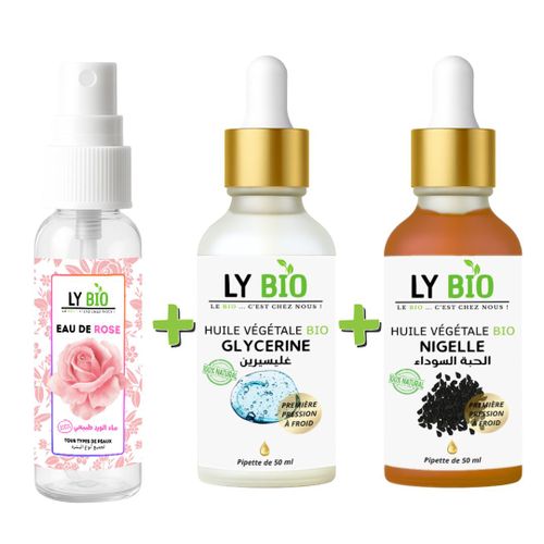 product_image_name-LY BIO-حزمة لايبيو ماء الورد 100 مل + زيت الجلسرين 50 مل - قطارة + زيت الحبة السوداء 50 مل - قطارة-1