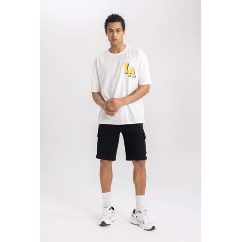 Defacto T Shirt Oversize Col Rond Nba Los Angeles Lakers De fit