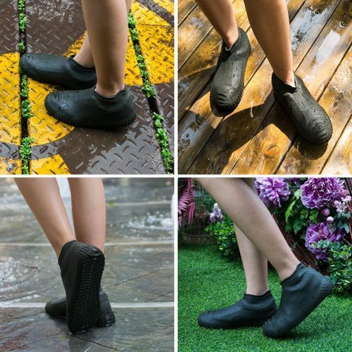 Couvre-chaussures imperméables en Silicone, protection pour chaussures,  bottes de pluie, couvre-chaussures pliables pour l'extérieur, vente en  gros, 10 paires - AliExpress