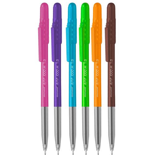 BOITE DE 50 STYLOS À BILLE BPP-1000 MULTI-COULEUR