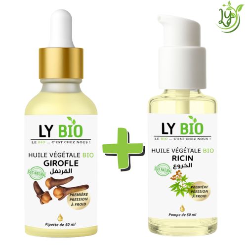product_image_name-LY BIO-PACK HUILE GIROFLE 50ML - PIPETTE + HUILE RICIN 50ML - POMPE-1