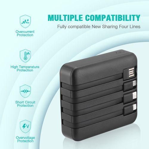 product_image_name-Generic-Power Bank Solaire 20000 mAh Léger avec 4 Câbles Intégrés-3