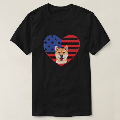 product_image_name-Generic-I Love My Shiba Inu Usa American Flag Heart July 4 T-Shirt unique design - t shirt tres bon qualite-2