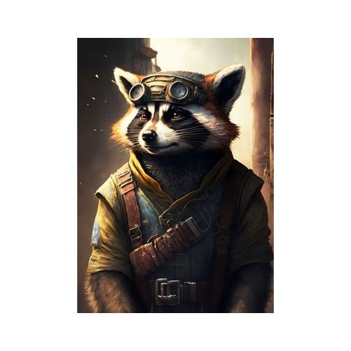 product_image_name-Generic-The raccoon adventurer poster Poster Chambre Haute Qualité-1