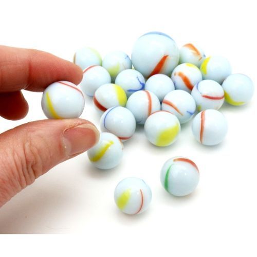 Generic Ensemble de 160 billes zébrées blanches Belles billes pour jouer à  l'extérieur à prix pas cher