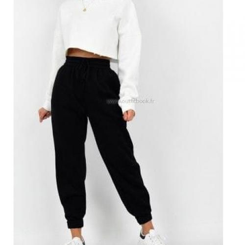 jogger noir femme