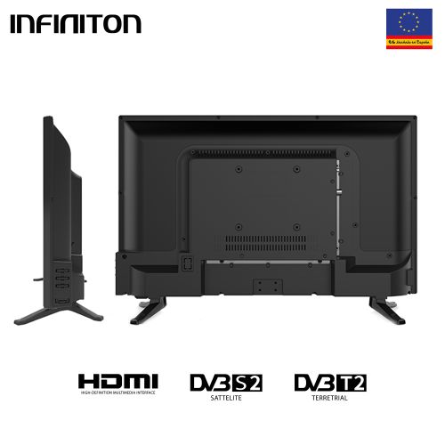 Infiniton 24&quot; HD LED SMART ANDROID TV INTV-24LA280 - Avec récepteur intégrer - Noir