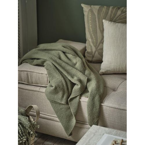 product_image_name-Generic-Plaid Doux Vert 130x170cm Polyester Tissé Teint Chaleureux C-1